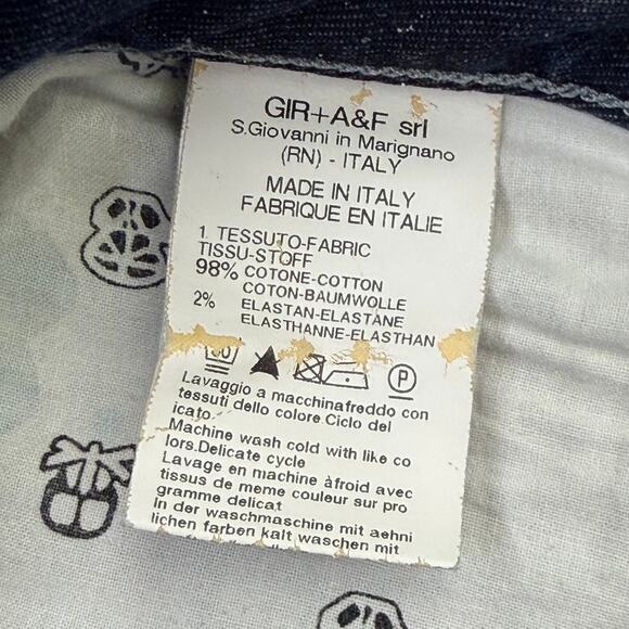 Marithe Francois Girbaud Jeans Womens 28 Dark Indigo Slim 12 Button Ankle Italy - Picture 9 of 11